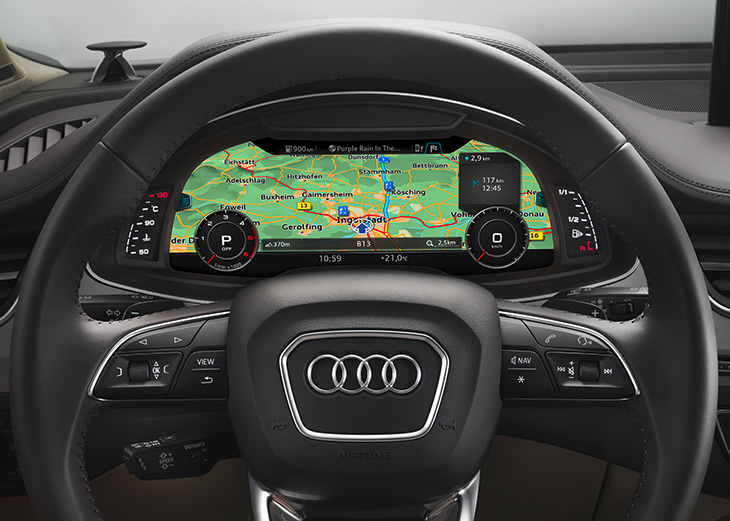 Audi Q7 high-resolution navigation maps